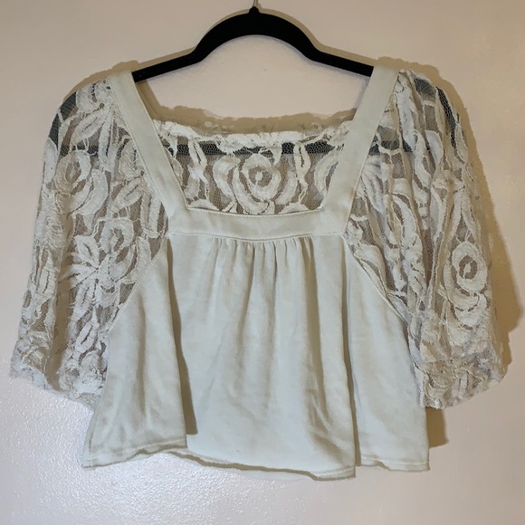 We the free Free People lacey soft babydoll crop top size XS - Picture 3 of 7
